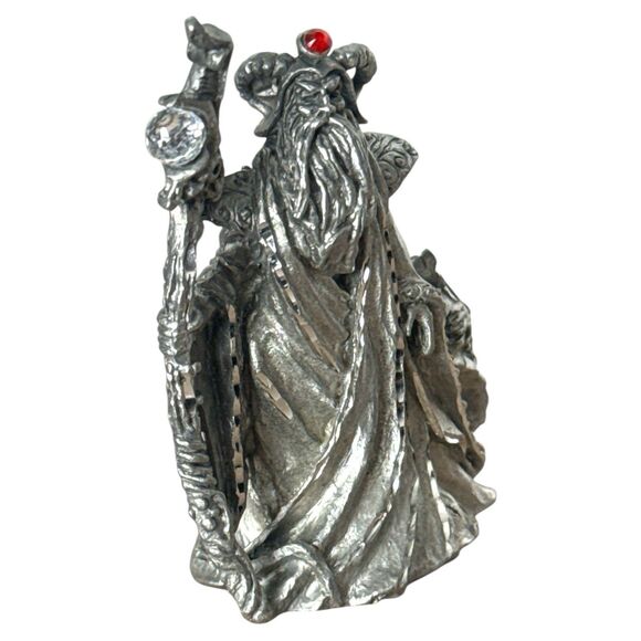 Spoontiques Pewter Wizard Figurine Fantasy Collectible Sculpture USA - Picture 3 of 7